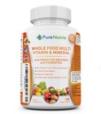 Vesela pārtika Multivitamīns un minerālvielas ar probiotiskiem enzīmiem - 120 Multivitamīni sievietēm un vīriešiem - iepakoti ar pilnvērtīgu pārtiku un augu sastāvdaļām - Spēcīgi antioksidanti gremošanas atbalstam