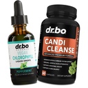 Hlorofila šķidrs pilieni ķermeņa Detox & Candi tīrīt - Vegan Liquid Hlorofila pilieni Odor tīrīt papildinājums Iekšējā dezodorants - Extra Strength Probiotic Oral Herbal Oregano & Caprilic Acid Kapsulas