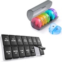 2 Pack Weekly Pill Organizators 7 diena 2 Reizi dienā, Sukuos liels Daily Pill Box tabletes / Vitamīns / Zivju eļļa / Papildinājumi, BPA bezmaksas Pill Cases, Viegli tīrāmas