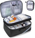 Trunab Medicine uzglabāšanas soma ar Kombinētu slēdzeni, slēdzamu Pill pudeles organizētājs, Travel Medicine Carry Case for Medicine Box, receptes, Vitamīni, papildinājumi vai medicīnas piederumi