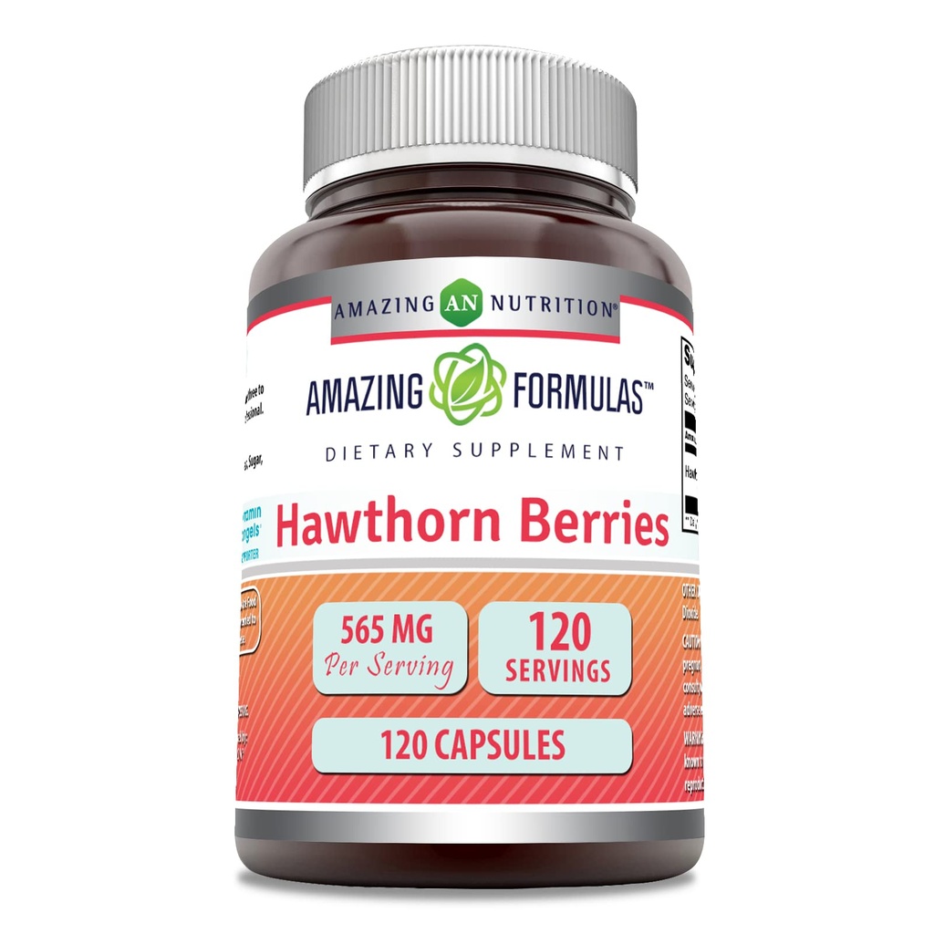 Apbrīnojami Formulas Hawthorn Ogas Papildinājums - 565 Mg Per Servē - 120 Kapsulas - Non-GMO -- Bez lipekļa Izgatavots ASV