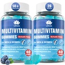 Metilēti multivitamīni vīriešiem/sievietēm Gumijas, vīrieši/sievietes Multivitamīns 50 Plus, ar glikozamīnu Hondroitīns MSM Bez Echinacea Cukurs Košļājami multivitamīni B D3 K2 A C E pieaugušajiem Senioriem, 120 Cts