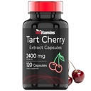 Tart Cherry Capsules (2400 MG - 120 grāfs) -- no Montmorency Cherry Extract -- Nodrošina antioksidantus, antocianīnus, & fitoelementus -- Tart Cherry miegam un vairāk! - Ne-GMO, Ražots ASV!