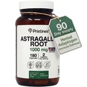 PRISTINE'S Astragalus Root Imūnās atbalsta papildinājums Kapsulas - 1000mg 90 Day Supply Augu Adaptogen - Veselīga novecošana, sirds un plaušu veselība