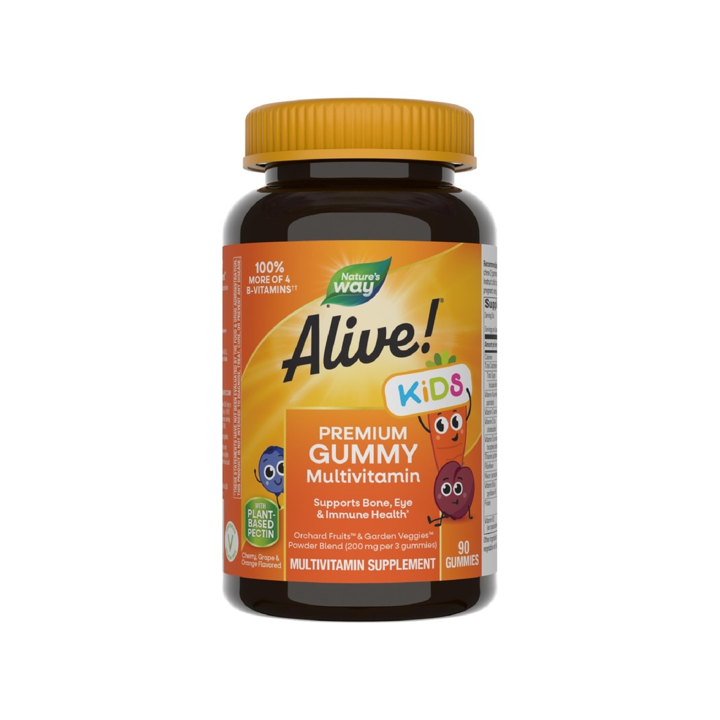Dabas ceļš dzīvs! Bērnu Premium Multivitamīns, bez lipekļa, izgatavots no pektīna, 90 Gumijas