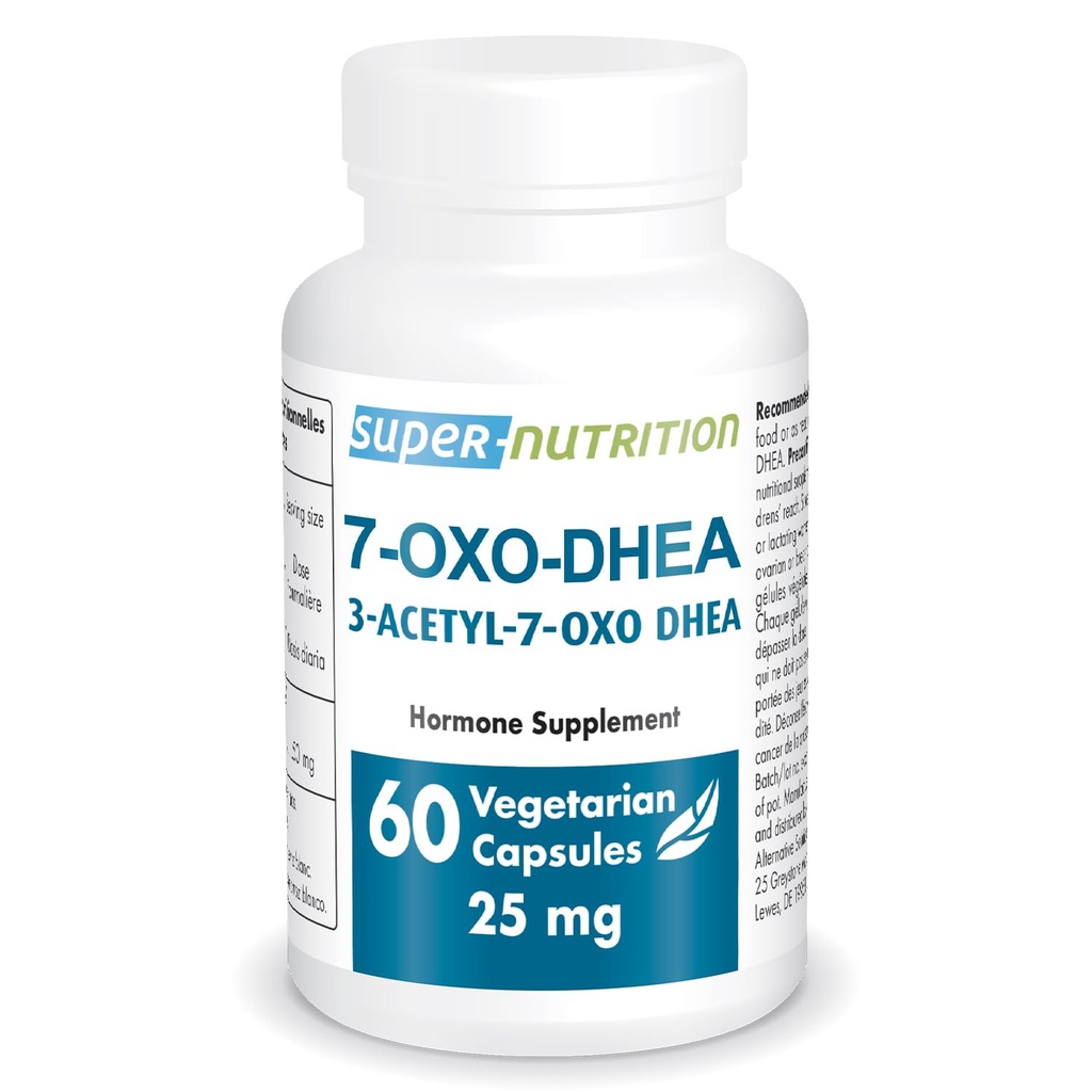 Supersmart 7-OXO DHEA 25mg - Advanced DHEA Metabolīta Papildinājums ) Non-GMO & Gluten Free - 60 Veģetārās kapsulas