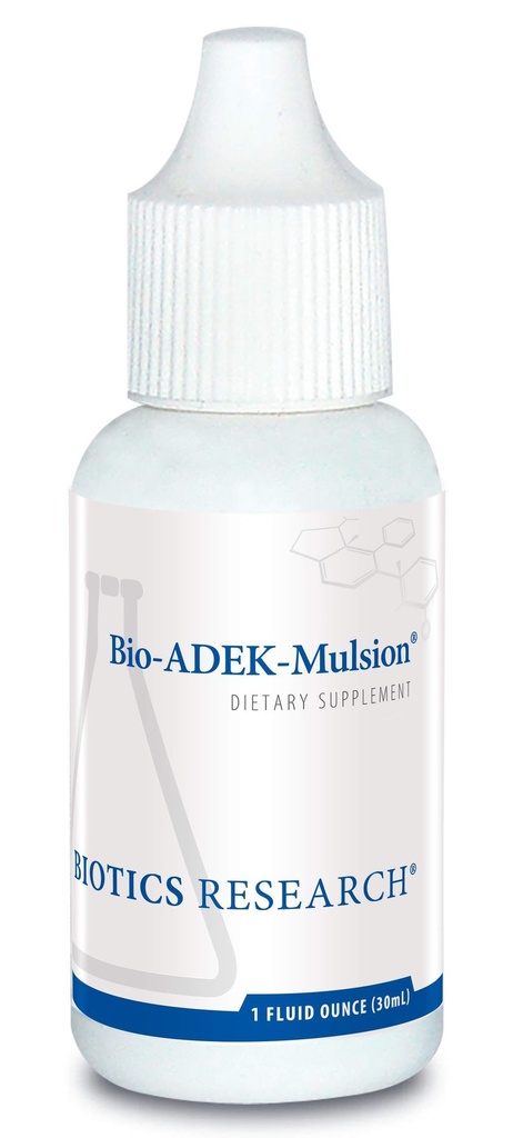 Biotikas pētījumi Bio ADEK Mulsion - Emulģēta formula, uzlabota bioloģiskā pieejamība, atbalsta veselīgas imūnās atbildes, kaulu veselība, acu veselība, sirds un asinsvadu veselība, 1 fl oz