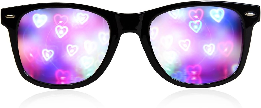 Ultimate Difraction Glasses - 3D varavīksnes sirds efekts - Great Edm, koncerts, Rave Aksesuārs