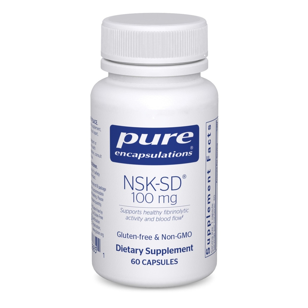 Pure Encapsulations - NSK-SD - Nattokinase 100 mg - Enzymes to Promote Healthy Blood Flow, Circulation, and Blood Vessel Function* - 60 Capsules