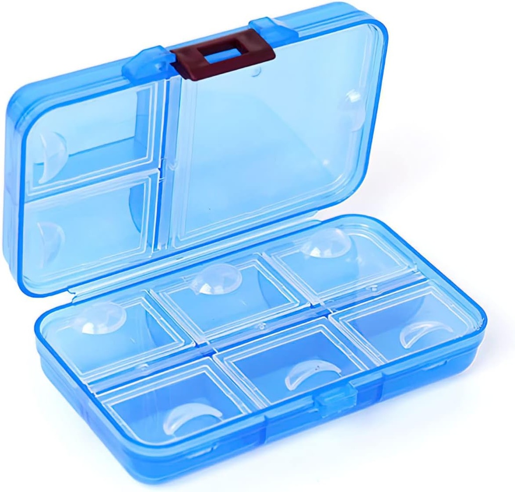 Pillu organizētājs, pārnēsājams Pill Dispenser, 9 nodalījumi Mitruma-Proof Pill kaste Purse Vitamīniem, Medicīna, Zivju eļļa,Ceļojuma Pill organizators (Zils)
