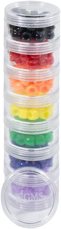 GMS Small 7 dienu Stack-able Pill organizētājs Kase medikamentiem, vitamīniem, un papildinājumiem ar 7 Lids - viens katram Portable un noņemamu konteineru (Clear)