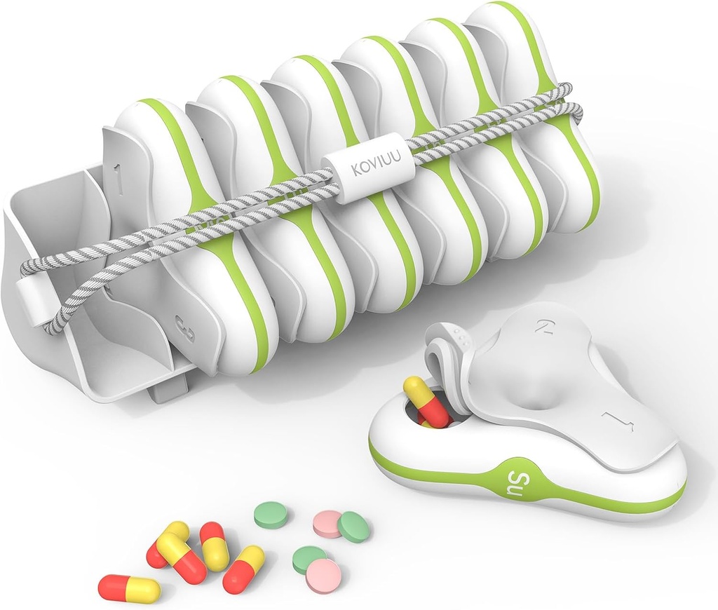 Nedēļas Tabletes Organizators 3 Reizi dienā, Liels Travel Pill Box 7 Diena, Atdalāms Daily Pill Case, Pārnēsājams Pill Konteinera turētājs Medikamenti, Vitamīni, Zivju eļļa un piedevas, White