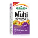 Jamieson 100% Complete Košļājami multivitamīni pieaugušajiem Citrus Twist Multi, 60 košļājamās tabletes