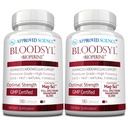 Apstiprināts Science Bloodsyl - atbalsta asins plūsmu - Hawthorn Berry, Magnijs, BioPerine - Vegan - 180 kapsulas - iepakojumā pa 2