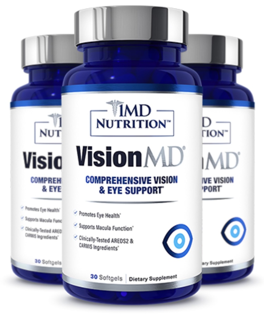 1MD Nutrition VisionMD Acu vitamīns CARMIS - ar luteīnu un zeaksantīnu ; Atbalsts Redzes veselība, ikdienas acu celmi, un dažreiz sausās acis; 90 Softgels (3- iepakojumā)