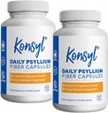 Konsyl Daily Psyllium Fiber kapsulas - satur 1500mg All-Natural Psyllium Husk Pulveris per Serving - Atbalsta Gremošanas veselības un svara vadības mērķi+ (2 Pack - 200 Count Each)