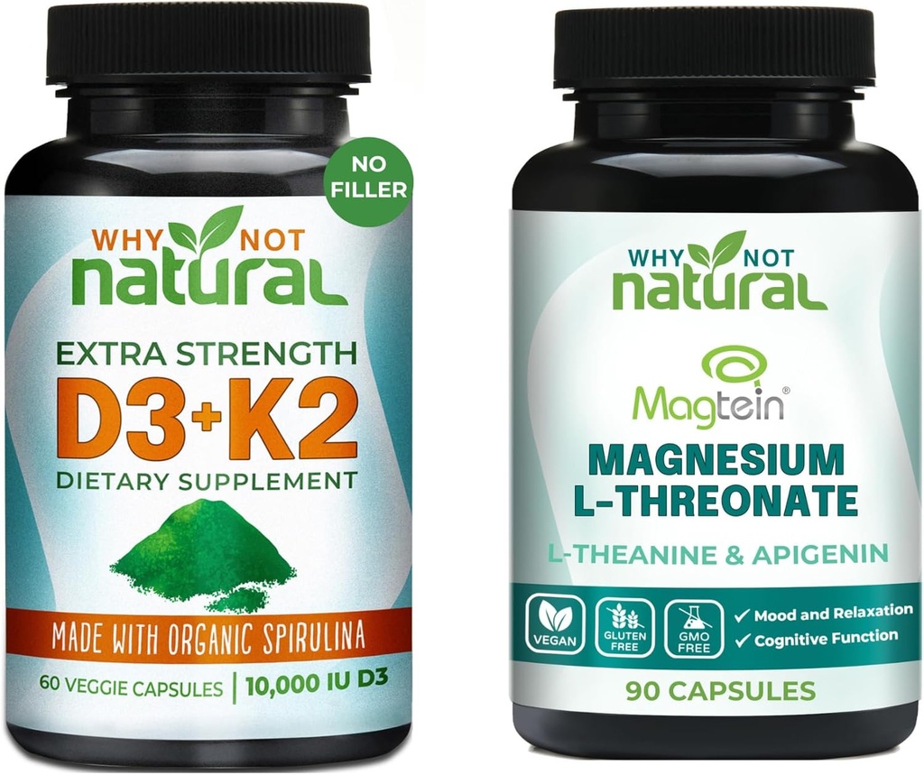 Kāpēc ne dabas magnija L-treonāta komplekss un vitamīns D3K2