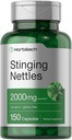 Horbäach Stinging Nettle Kapsulas 2000mg          - 150 Count - , Herbal Leaf ekstrakta papildinājums - , Nav GMO, bez lipekļa