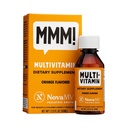 NovaFerrum MMM ; multivitamīni bērniem, zīdaiņiem un bērniem ; C vitamīns, D3, E; bez glutēna; bez cukura; bez mākslīgām krāsām; 4 gadi; ar apelsīnu uzlējumu; 2 Fl Oz (50 ml)