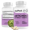 Artišoks 500 mg Papildinājums - Spēcīgs artišoks Ekstrakts Kapsulas aknu veselībai un gremošanas atbalstam - Artišoks Leaf ekstrakts veicina enerģiju un fokusu - 30 kapsulas