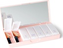 PORT X POLISH Dizaineris Weekly Pill Box organizators (Single 1X Daily, Blush Pink) -- Compact, Stylish 7-Day Vitamīnu Papildinājums Case --Cute Portable Mini Travel Medicine Carrier - BPA-free Pillbox Caddy