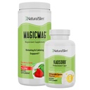 Dinamisks Duo MagicMag & Kadsorb - Magnija Pulveris Stress un Miega Atbalsts Dzērieni un Kālija Caps Elektrolītu līdzsvara Normāls pH atbalsts - Dabas atbalsts lēna vielmaiņa