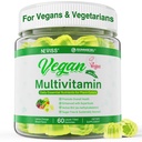 NEVISS Vegan Multivitamīni sievietēm un vīriešiem w/metil-B12, D3 K2, Omega 3 augu bāzes (DHA+EPA), dzelzs, holīns, cinks, Vesela pārtika Vitamīni dienā Veganiem un veģetāriešiem, bez cukura, 60Cts