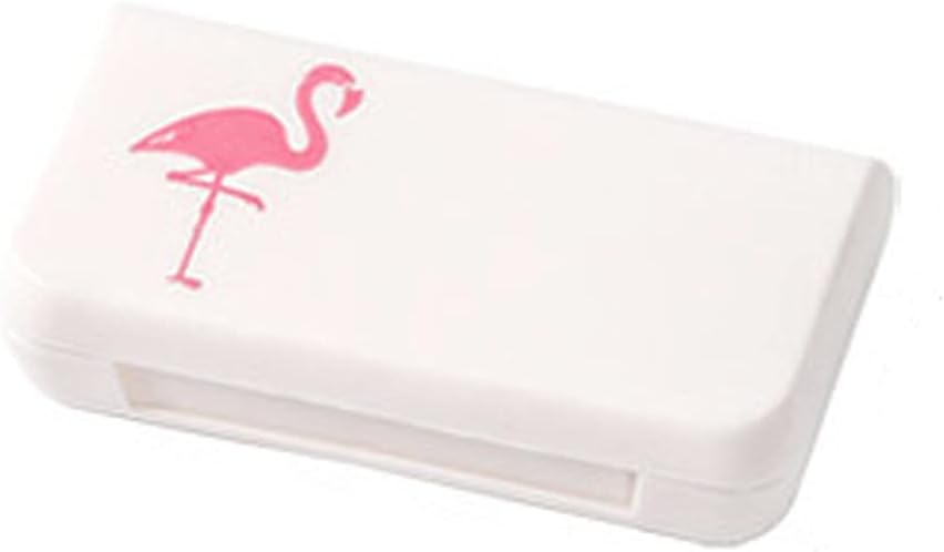 SagaSave Travel Pill Case 3 Iedalījumi Portatīvais Pill Case Putekļu necaurlaidīgs un mitruma proof Daily Pill Case Small Pill kaste vitamīniem, zivju eļļa, piedevas (Flamingo)