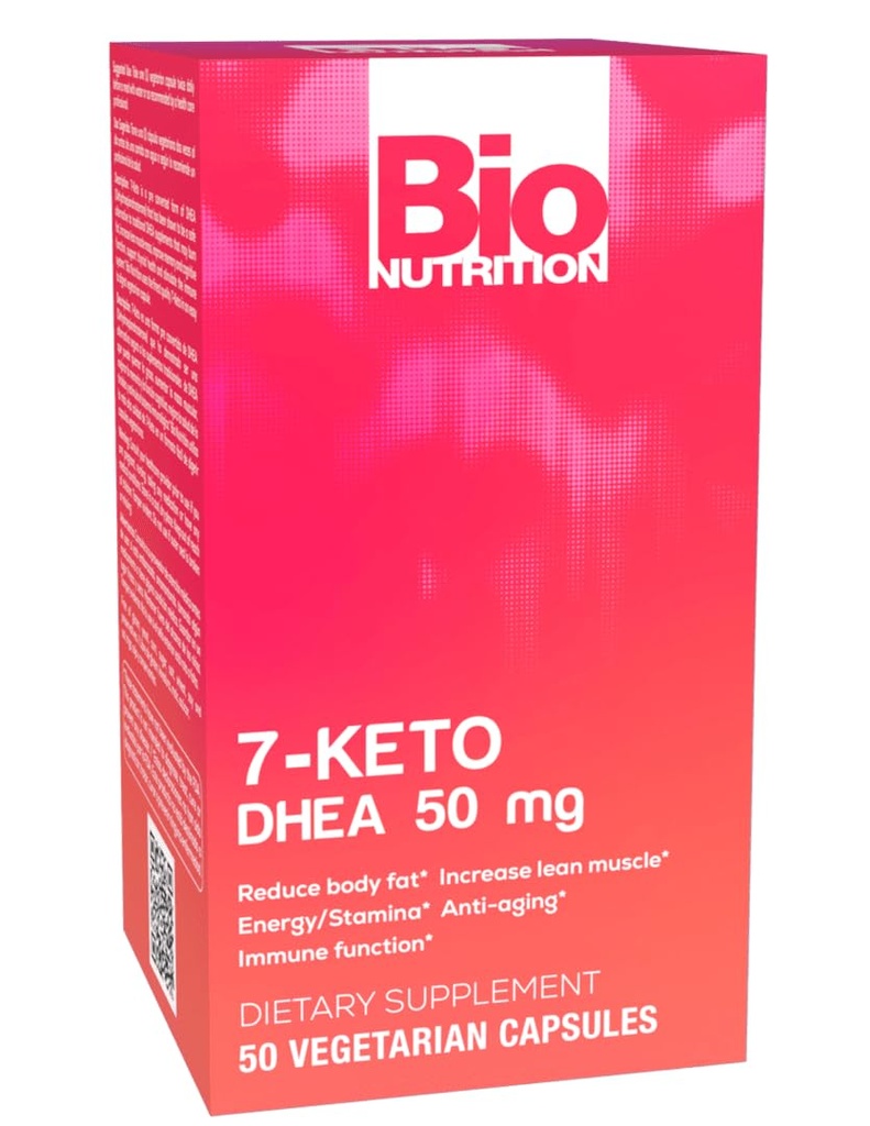 Bio Nutrition 7-Keto 50 Veģetārās kapsulas - DHEA 50mg - Veicināt spēcīgu imūno veselību -- Enerģija un izturība