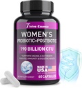 Probiotikas sievietēm 190 miljardi KVV - 10 celmi un postbiotikas Wowen- Imūnās, Gremošanas, Gut, Vaginālā un Urīna Veselība, PH Balance- Supports Dažreiz Aizcietējums, Gāze & Bloating, 60 Kapsulas