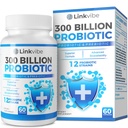 Probiotikas 300 miljardu KVV - 12 celmi ar Organic Prebiotics Gremošanas & Gut, Imūnās, Bloating Health - Probiotikas sievietēm un vīriešiem - Daily Daily Dairy Free, Plaukts Stabils - 60 Skaitļi