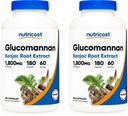 Nutricost Glucomannan 1800mg Per apkalpo, 180 kapsulas (2 pudeles)