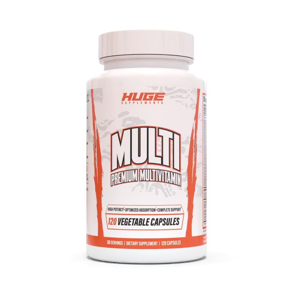 Milzīgs Multi, Multivitamīnu vīriešiem, Augstas veiktspējas All-in-One Formula sportistiem un kultūrisms, Vitamīnu un minerālvielu papildināšana, Atbalsta Imūnās sistēmas un veselīgu hormonu līmeni (120 kapsulas)