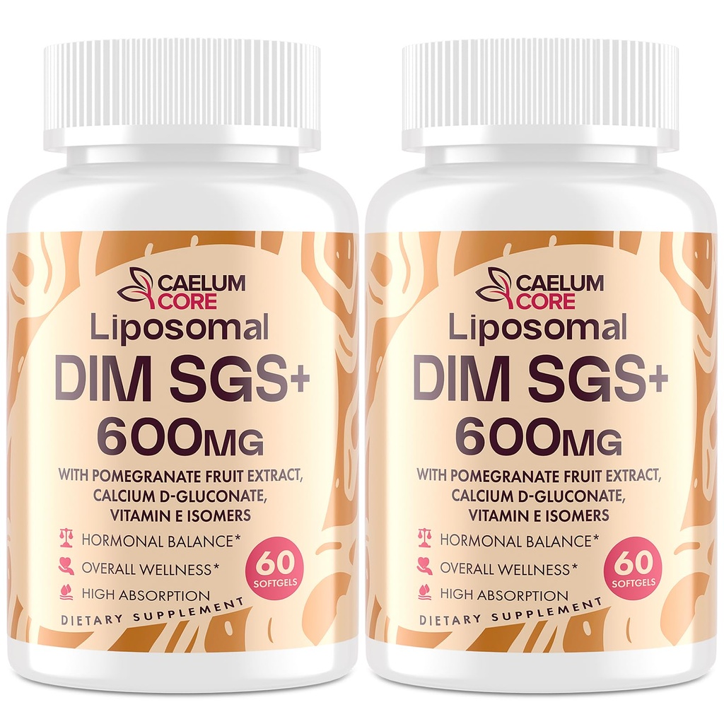 Liposomālais DIM SGA papildinājums - Hormonu papildinājums sievietēm un vīriešiem, Estrogēnu piedevas Satur sulforafānu Glikozinolātu, E vitamīnu, granātābolu augļu - atbalsts Detokss un antioksidants (2 iepakojums)