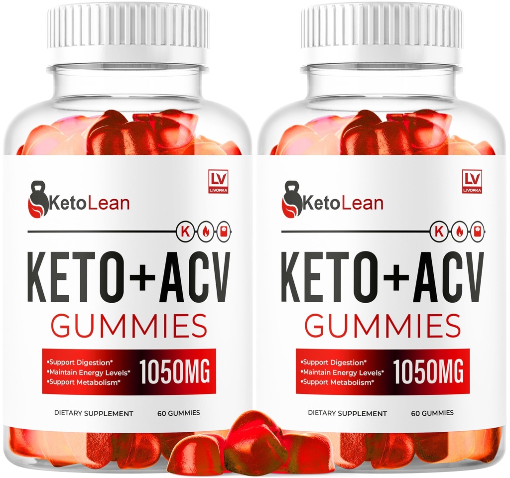LIVORKA (2 Pack) Keto Lean ACV Gummies, Keto Lean Gummies, Keto Lean ACV Gummies 1050mg, Ketolean Keto Gummies, Keto Lean Plus Keto Gummies, Ketolean ACV Keto Gummies, 120 Gumies for 2 months