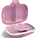Holii Travel Pill organizētājs, 8 Iedalījumi Portable Pill Case, Daily Pill Box turēt vitamīnus, Small Pill Konteiners kabatu Purse Medicīna organizētājs(Rozā)