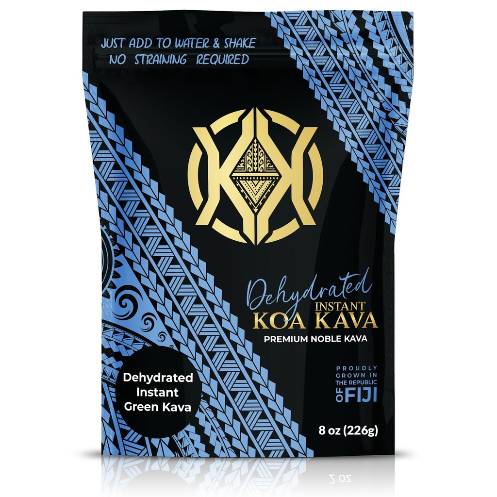 Koa Kava Dehidrēts Instant Kava - 100% Dehidrēts Instant Green Fidžian Kava Saknes Pulveris, 8 oz (226g) Bag