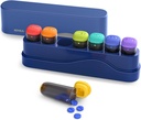 Nedēļas tabletes organizētājs 1 laiks dienā, KOVIU Noņemamu Pill Box 7 diena, Portable Travel Pill Case, Vienreiz dienā zāļu konteineru turētājs, Nedēļas Pillbox Dispenser Vitamīnu medicīnas papildinājums, Blue