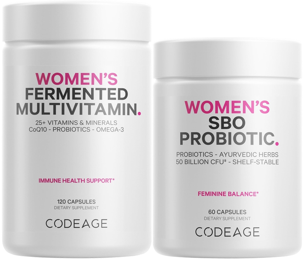 Kode Sieviešu Multivitamīnu Bundle: Sieviešu Formula & Sieviešu Probiotikas Dienas Vitamīni
