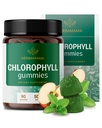 HERBAMA hlorofila detoksa gumijas - 50 mg nātrija vara hlorofilīna iekšējais dezodorants ķermeņa odoru atbalstam - Vegāns, ne- GMO antioksidanta papildinājums - 90 uz pektīnu balstīti ābolu pelējuma košļājamās rotaļlietas