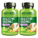 NATUREL Gremošanas enzīmi – Full Spectrum Support ar 15 enzīmu Plus Ginger plašu apvalku - 90 Vegan kapsulas (2. iepakojums)