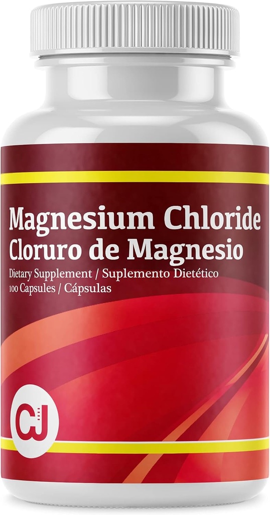 Magnija hlorīds - Cloruro de Magnesio, 100 kapsulas, būtisks minerālvielu papildinājums, relaksācija