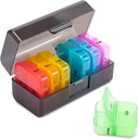 Zoksi Weekly Pill organizators 2 reizes dienā, Black 7 diena Am Pm Pill kaste, Daily Am Pm Pill organizators 7 diena, Portatīvs vitamīnu Pill kaste, Weekly Pill kaste zivju eļļas, vitamīns, Papildinājums
