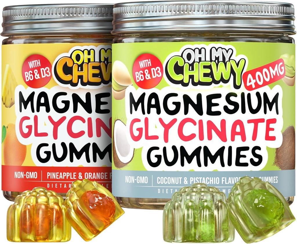 Magnija Gumijas Bundle – 2 pudeles (60 katra) – Ananasa Orange & Coconut Pistachio