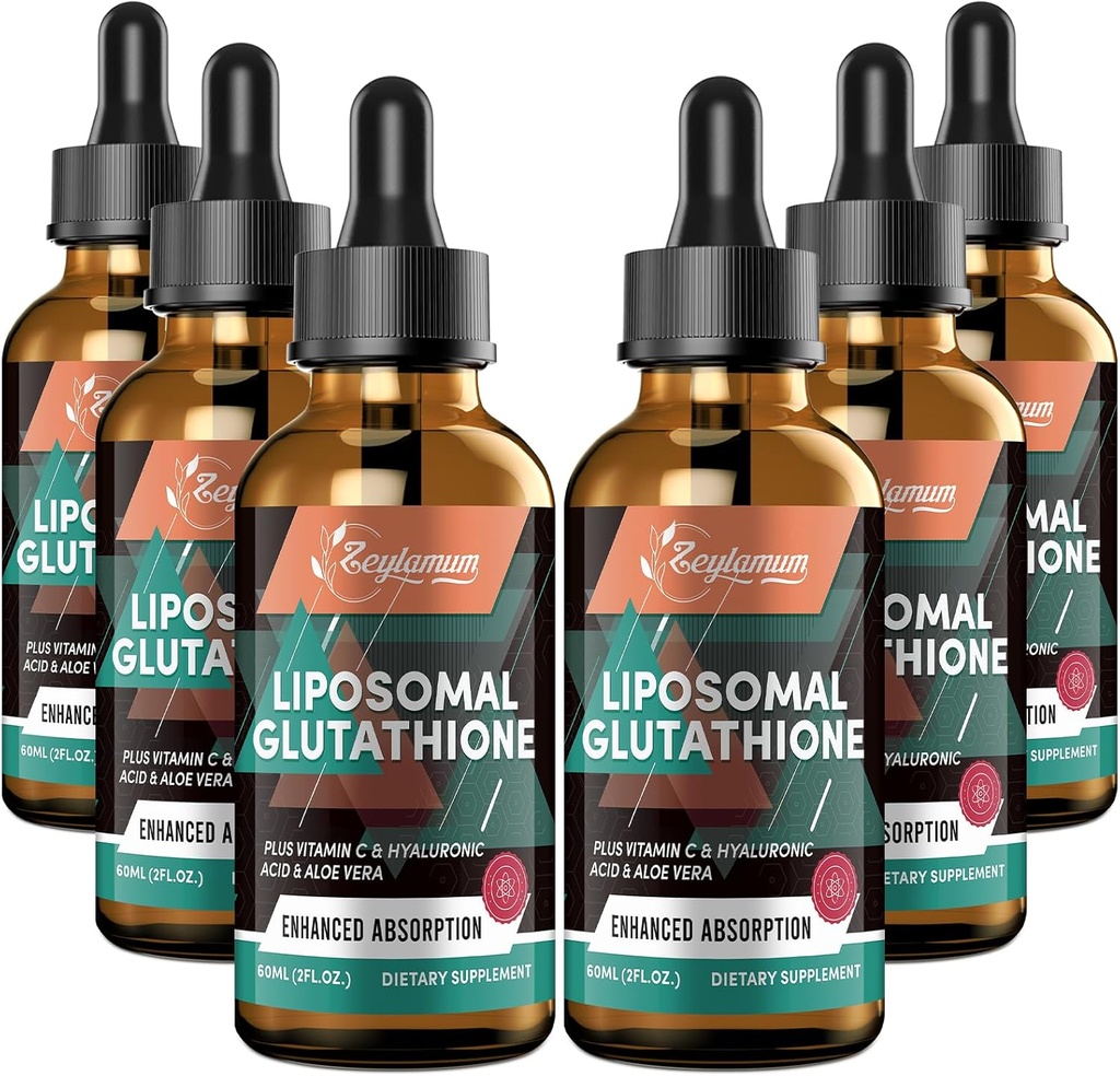 2000MG Liposomālais glutations Šķidrie pilieni, ļoti augsta absorbcija, dabiskā detoksikācija, imūnā sistēma un ādas suprot*, L-glutations, C vitamīns un hialuronskābe, kapsulas Alternatīva, 12. 12 OZ