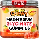 Center-Filled Magnijs Glycinate Gumies 400MG - Augsta Absorbcija bērniem, pusaudžiem un pieaugušajiem - Papildinājums miegam, Calm & Muskuļu Relaksācija ar B6 & D3 - Gluten Free & Vegan Friendly - 60 Count