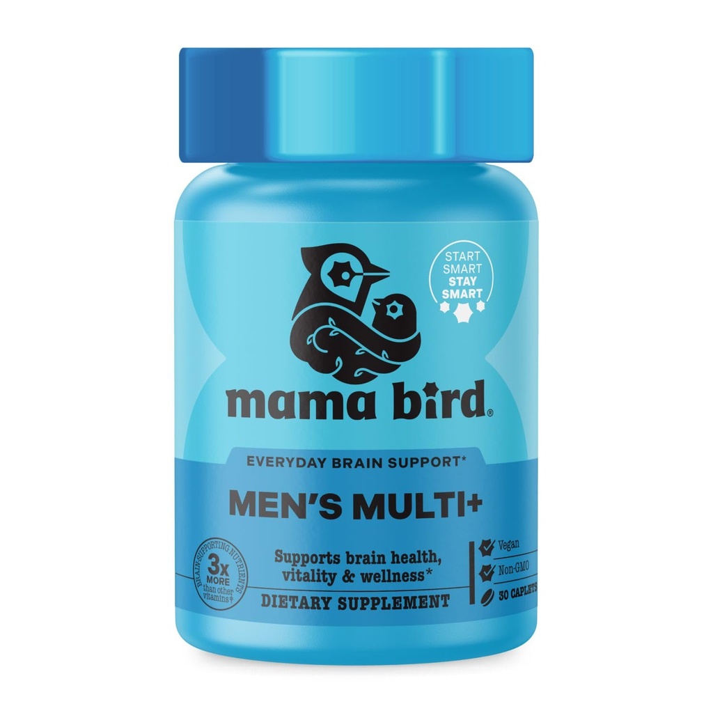 Labākais ligzdas labsajūta Vīriešu Multi Plus - Dienas Multivitamīnu smadzenēm un enerģijai Veselības Atbalsts - Dienas Multivitamīnu vīriešiem - Probiotikas un Gremošanas Enzīmi Formula - 30 Caplets