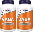 NOW papildinājumi, GABA (Gamma-Aminosviestskābe) Pulveris, neiromediatoru atbalsts*, 6-Ounce (2. iepakojums)