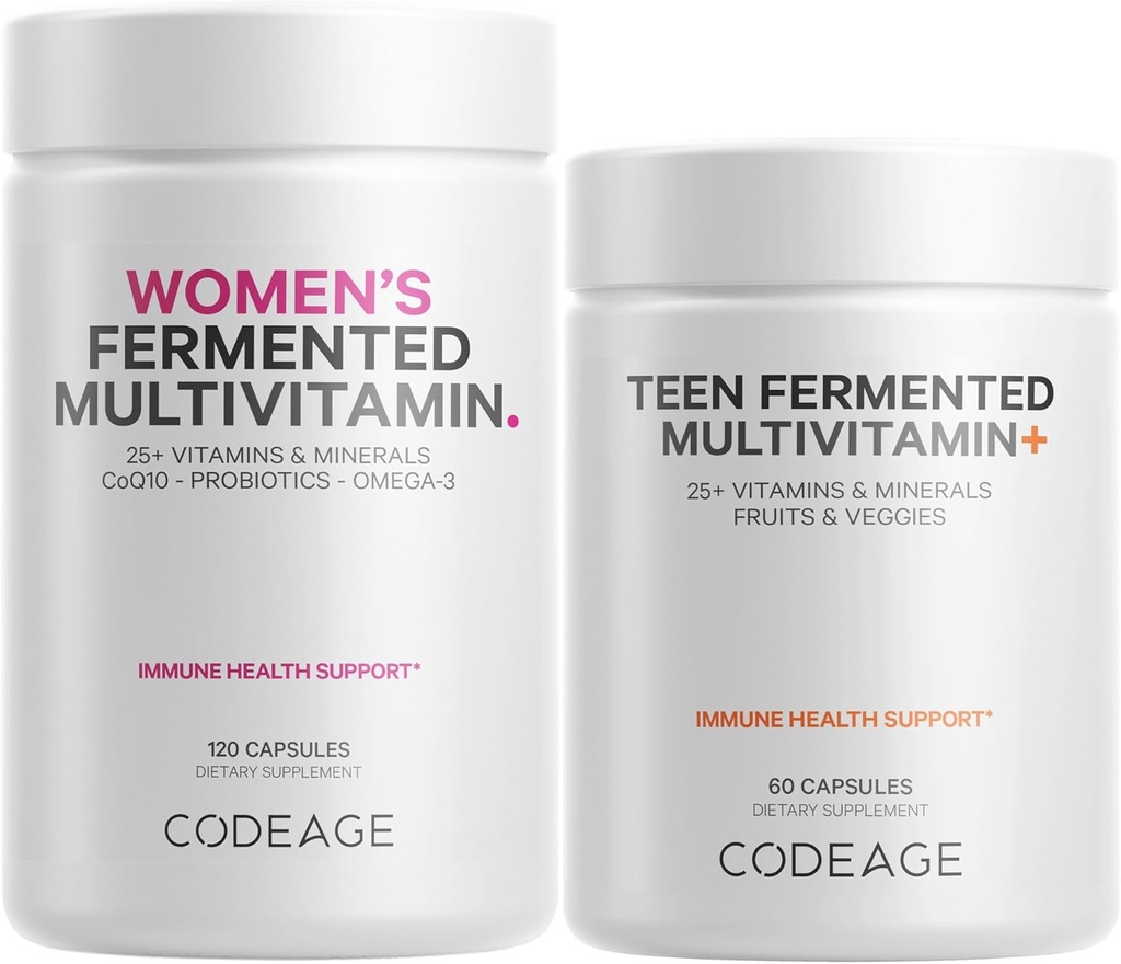 Kode Imūnās atbalsta Bundle Multivitamīnu sievietēm + Multivitamīnu pusaudžiem