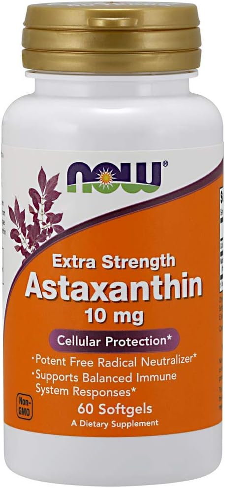 NOW Foods Astaksantīns 10 mg Softgels, 60 Softgel
